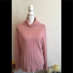 Liz & Co woman Sweater pink long sleeve size 1x